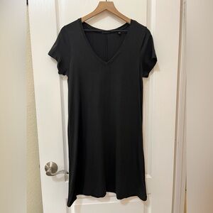 ATM 100% Cotton Jersey Short Sleeve Black Mini Dress Women’s XS